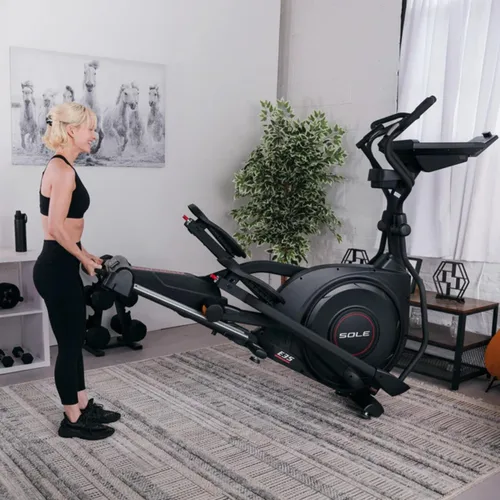 Vista 6 de Máquinas de ejercicio elípticas SOLE Fitness, Modelos E25, E35, E95, E95S, E98, máquinas elípticas para uso en el hogar, equipo de ejercicio