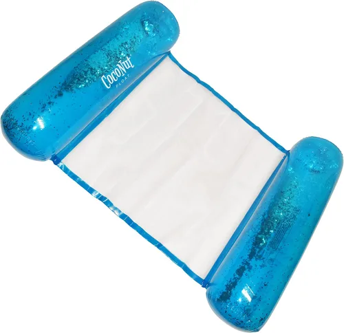 Vista 9 de CocoNut Float Hamaca con purpurina para piscina, tumbonas inflables multiusos para adultos, silla de ejercicio y silla de descanso, versátil