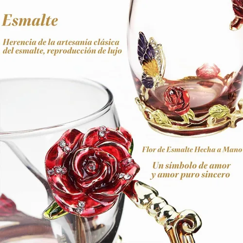 Vista 2 de Taza de té de flor, taza de té, taza de café de vidrio