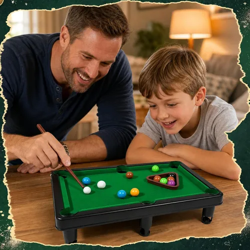 Vista 6 de Hiawbon Juego de mesa de billar mini mesa de billar