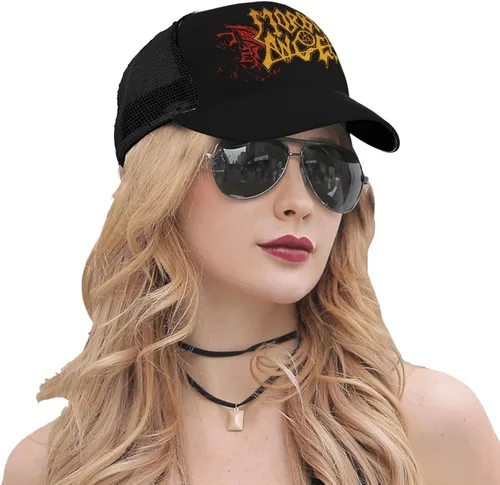 Vista 3 de Morbid Metal Band Angel Adjustable Baseball Cap Funny Men's Mesh Fishing Hat Snapback Trucker Hat Classic Suitable for Outdoors Such as Riding