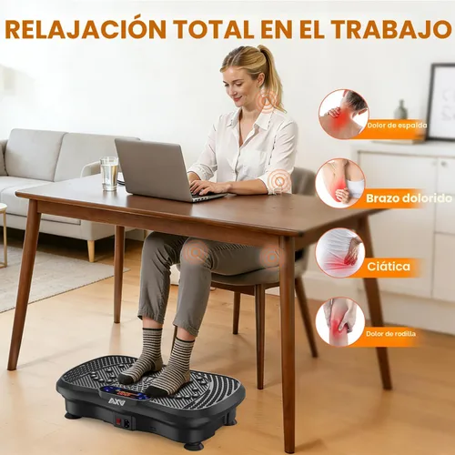 Vista 6 de AXV Vibration Plate Fitness Platform Exercise Machine Vibrating Shaking Full Body Shaker Workout Vibrate Stand Shake Board Sport for Weight Loss Fat