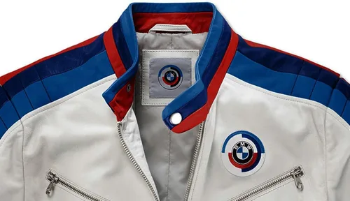 Vista 3 de BMW Motorsport Heritage Leather Jacket - Unisex