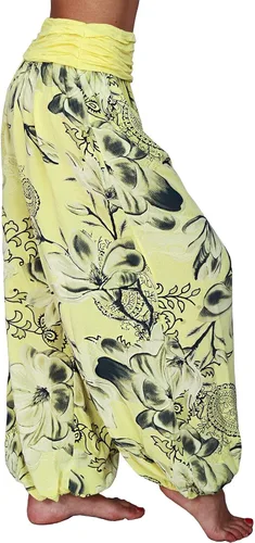 Vista 3 de Trajes de vacaciones para mujer, talla grande, estampado floral, pantalones acampanados Haren, pantalones casuales de yoga, pantalones básicos