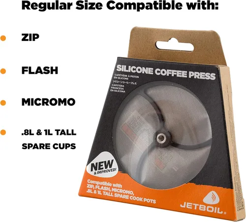Vista 2 de Jetboil - Cafetera de prensa francesa de silicona para estufas de camping, tamaño regular