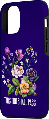 Vista 2 de iPhone 15 This too shall pass camisas florales para mujeres flores Faith-Ba Case