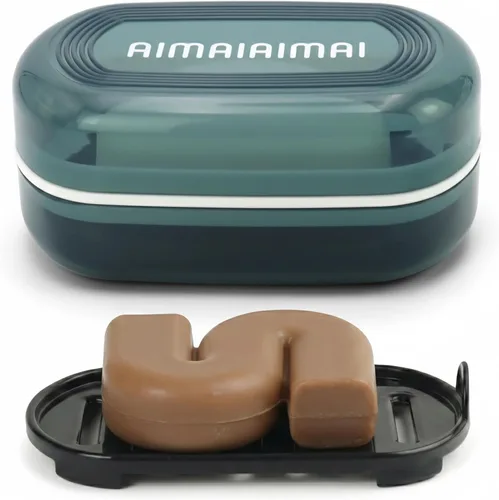 Vista 12 de AIMAIAIMAI Juego de 3 jaboneras de silicona, soporte para jabón con diseño autodrenante, bandeja fácil de limpiar para ducha, baño, cocina y bañera