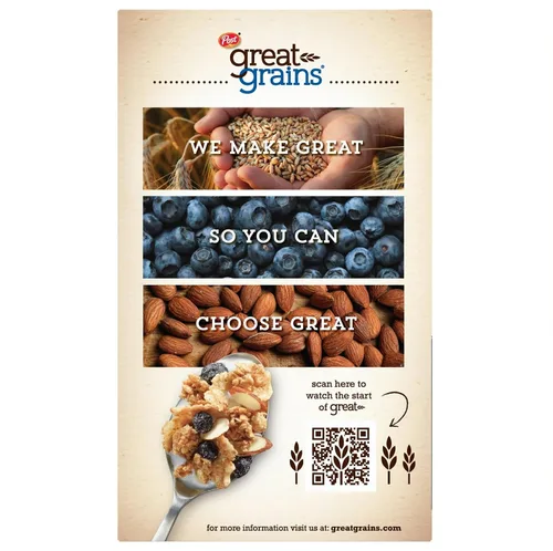 Vista 4 de Post Great Grains - Cereal matutino de arándanos, caja de 13.5 onzas (paquete de 2)