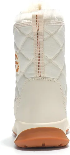 Vista 6 de TSIODFO Botas de moda para mujer, de invierno, impermeables, para exteriores, de cuero, color rosa dulce