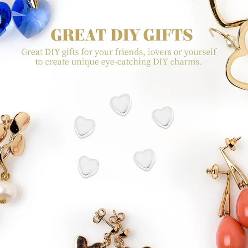 Vista 5 de EXCEART 100 piezas de aretes de silicona con forma de corazón, repuesto en forma de corazón, tapón trasero de goma para aretes