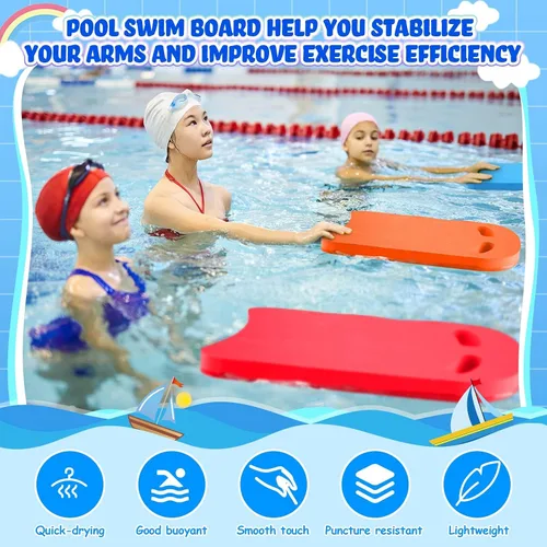 Vista 5 de Sosation 5 Pcs Swimming Kickboard Kids Swimming Training Kickboard Pool Aid Float Equipment for Kids Swim Beginner Exercise Accessories