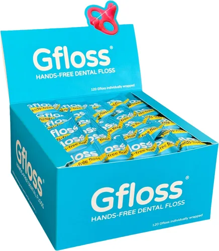 Vista 7 de Gfloss Hilo dental manos libres, 40 unidades, limpiadores dentales fáciles de usar y discretos para adultos, hilo dental de viaje, hilo dental fino