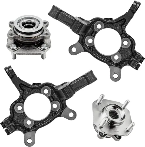 Vista 109 de Detroit Axle - Kit de suspensión delantera 4WD para Nissan Frontier Pathfinder Xterra, 2 cubos de rodamientos de ruedas, 2 brazos de control