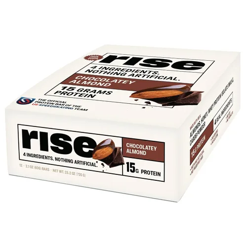 Vista 12 de Rise Barras de proteína de suero para el desayuno con miel de almendra, 18g de proteína, 2.01 oz (paquete de 12)