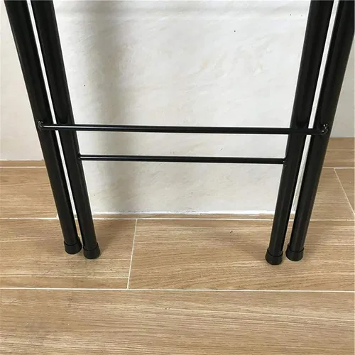 Vista 3 de Taburetes de bar plegables, taburete de bar de altura de mostrador, silla plegable con respaldo redondo de metal, taburete de bar tapizado