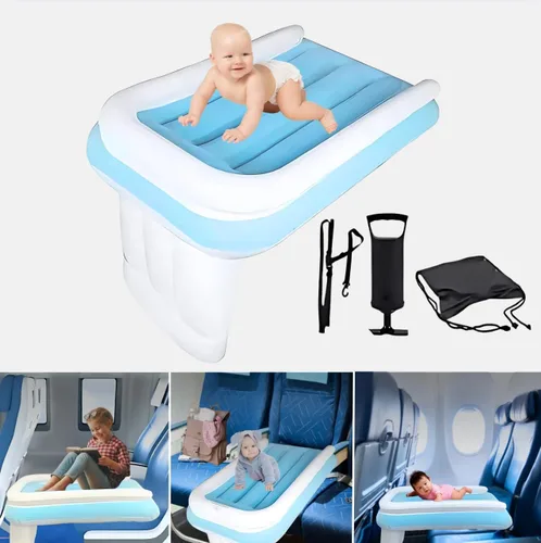 Vista 2 de Cama portátil de avión para niños pequeños para vuelos cómodos, cama de avión esencial para niños pequeños, compañero de viaje perfecto para niños