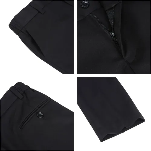 Vista 7 de SWOTGdoby Traje formal Tuexdo dorado Jacquard Slim Fit 2 piezas traje conjunto chaqueta pantalones para boda fiesta de graduación