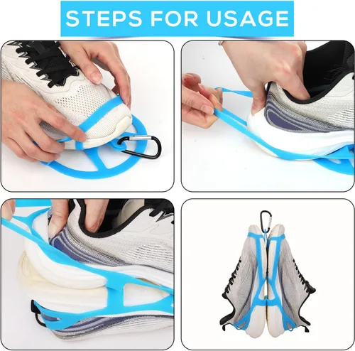 Vista 4 de 2 clips para calzado, soporte de silicona para zapatos para mochila, accesorio deportivo, portador de zapatos para deportes y viajes de montañismo