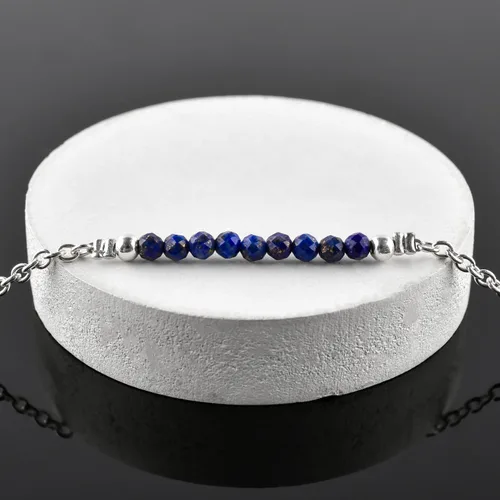 Vista 103 de YANARA Pulsera de tobillo para mujer, piedra de nacimiento natural, cuentas de piedras preciosas, tobillera delicada hecha a mano de 9 pulgadas +