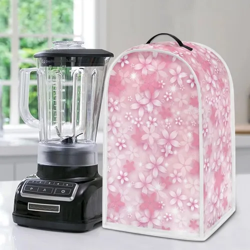 Vista 5 de doginthehole Fundas para licuadora, cubierta estética de flor de cerezo rosa, cubierta para batidora de cocina, cubierta para electrodomésticos