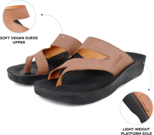 Vista 6 de AEROTHOTIC - Sandalias con soporte de arco cómodas para mujer, con punta dividida, estilo elegante, con almohadilla y correa, con plantilla