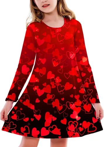 Vista 35 de Deerose Vestido de manga larga para niñas del día de San Patricio Mardi Gras, de 3 a 14 años Navidad café