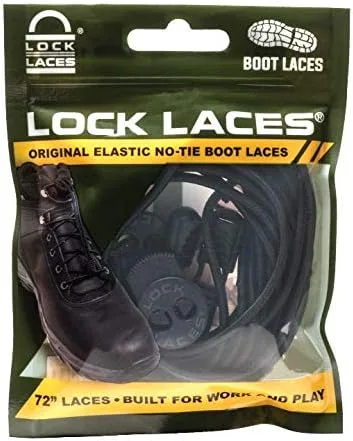 Vista 2 de Lock Laces Para botas (1 par) Cordones elásticos de alta calidad para botas y zapatos