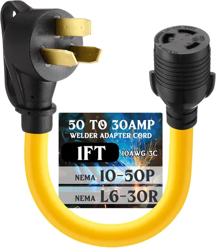 Vista 8 de Tellegloww - Cable adaptador para soldador de 30 amperios NEMA 10-30P a L6