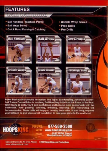 Vista 3 de HoopsKing Ball Handling DVD Pack Old School New School Pete Maravich Ganon Baker Ball Handling DVD