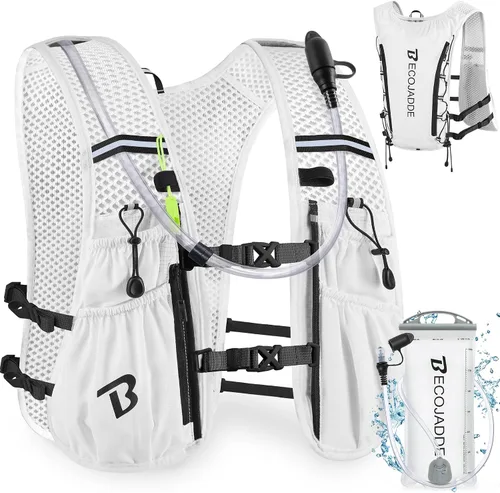 Vista 24 de BECOJADDE Chaleco de Hidratación Mochila para Correr para Hombres Mujeres, Mochila de Hidratación Ligera de 5L para Correr, Chaleco de Hidratación