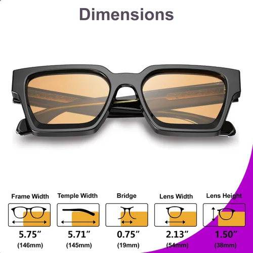 Vista 67 de VISOONE Moda 100% UV400 Protección Rectángulo TR90 Y2K Gafas de sol Accesorios para Mujeres Hombres RIVER, Transparente/Gris Rosa