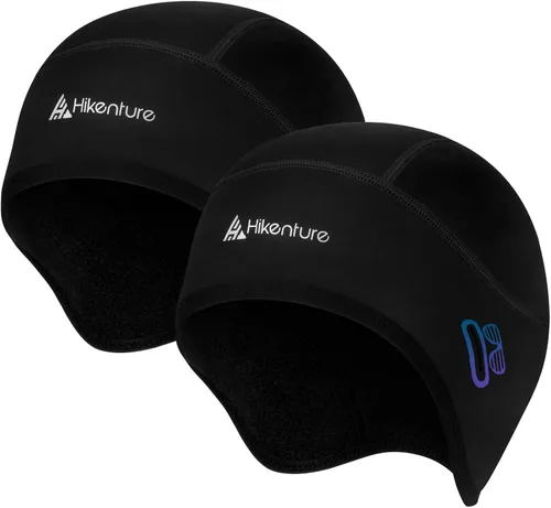 Vista 11 de Hikenture Skull Cap Helmet Liner with Glasses Holes, Winter Cycling Cap Negro