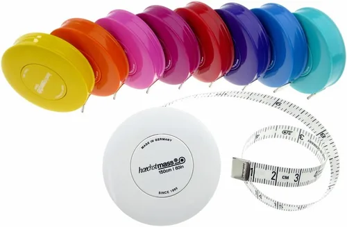 Vista 5 de Allary Rollfix - Cinta métrica retráctil de 60 pulgadas/59.1 in, varios colores (juego de 2 cintas enrollables)
