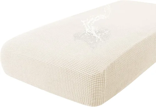 Vista 124 de Fundas impermeables para sofá seccional, fundas de cojín antideslizantes para sofá Ajuste seccional en forma de L, tela jacquard elástica, parte