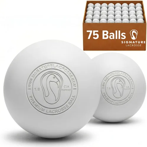 Vista 10 de Caja de 120 bolas de lacrosse CLA de alta calidad, color blanco, bolas de lacrosse sin olor químico, herramientas de liberación miofascial, rodillo