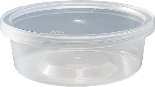 Vista 6 de Contenedores de delicatessen con tapas de 16 onzas – Vasos desechables a prueba de fugas para almacenamiento de alimentos – Recipientes