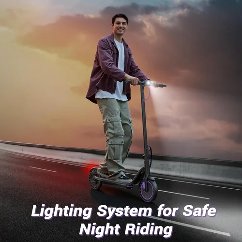 Vista 9 de Electric Scooter for Adults & Teens, 350W Motor, 15 Miles Long Range, 19 MPH Max Speed, 8.5" Solid Tire, Lightweight EScooter with Dual Brakes &