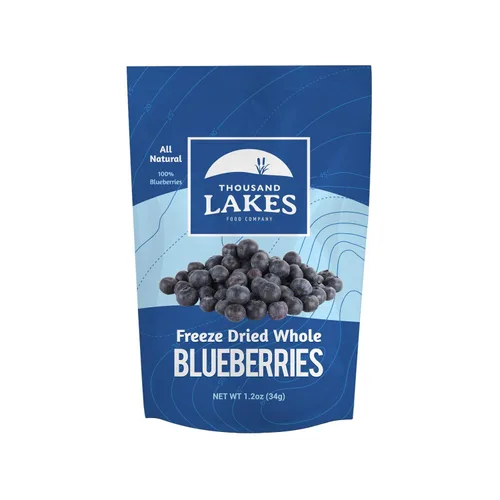 Vista 4 de Thousand Lakes Fresas y arándanos liofilizados - Fresas 100% en rodajas de 5 onzas y arándanos enteros 1.2 onzas
