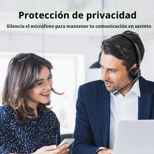 Vista 6 de Auriculares Bluetooth, V5.2 Trucker Wireless Headset con cancelación de ruido micrófono y base de carga para iPhone Samsung teléfono celular