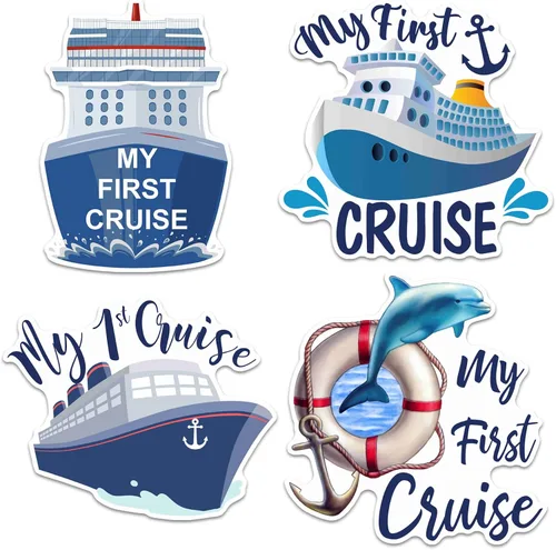 Vista 14 de Hoteam 4 piezas decoraciones magnéticas para puerta de crucero para parejas, imanes náuticos divertidos y resistentes al agua para marido y esposa