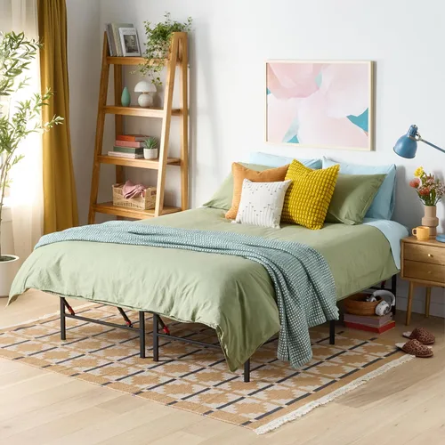 Vista 11 de Amazon Basics Base de cama de metal, plataforma no plegable, fácil montaje, individual, 39 pulgadas de ancho x 75 pulgadas de largo x 14 pulgadas