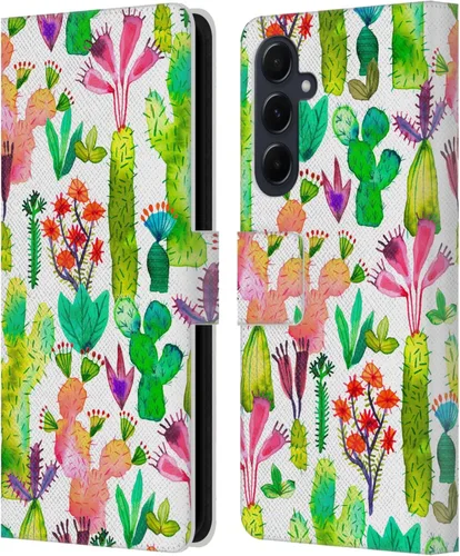 Vista 13 de Head Case Designs Officially Licensed Ninola Brushstrokes Black Summer Patterns Leather Wallet Case Compatible with Samsung Galaxy A07 4G