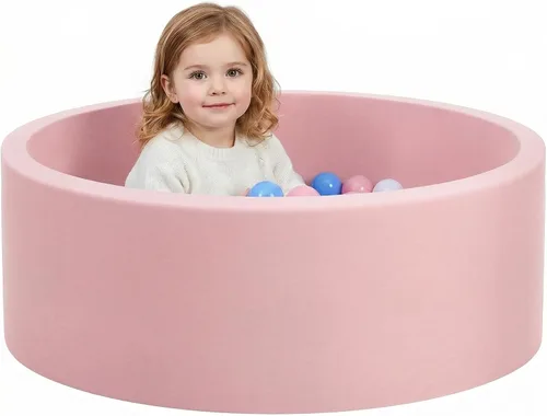 Vista 16 de Wilwolfer Piscina de bolas de espuma para bebés de Wilwolfer para niños pequeños: 47.2 x 13.8 pulgadas, piscina de bolas extra grande para niños