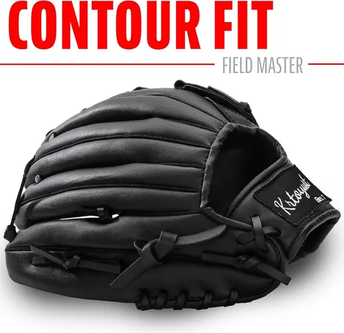 Vista 4 de KRTOYUST® Guante de béisbol Manoplas de cuero compuesto de alto rendimiento para adultos y jóvenes Manoplas de béisbol y sóftbol