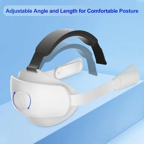 Vista 3 de VR Replacement Head Strap for Oculus Quest 2,Ergonomic Comfortable Design Headset Adjustable Replacement Accessory for Quest 2 Elite Strap