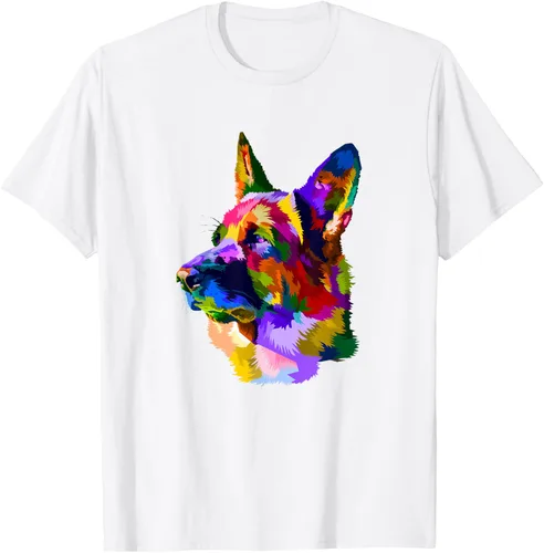 Vista 67 de Camiseta para dueño de perro de pastor alemán, Negro
