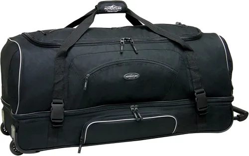 Vista 3 de Travelers Club Adventure Rolling Travel Duffel Bag Negro