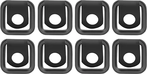 Vista 4 de Juego de 8 anillos en D de amarre, color negro, compatible con Jeep Wrangler para maletero y cubierta de red de carga