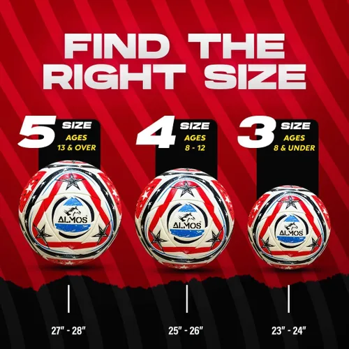 Vista 5 de Almos Club World Cup Balón de fútbol profesional – para ligas, clubes, entrenamiento, rendimiento de partidos, fútbol interior y exterior 16