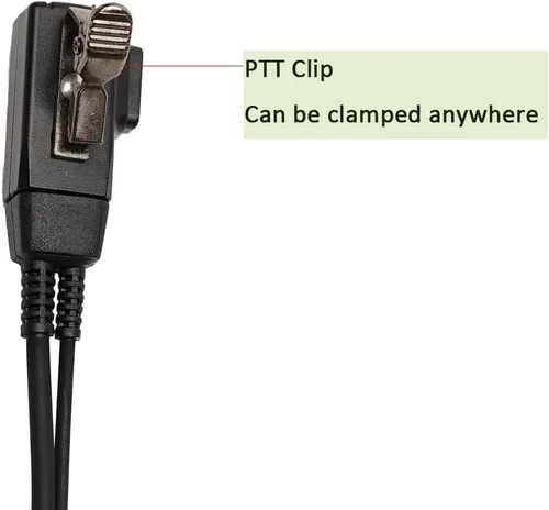 Vista 5 de Covert Auriculares de tubo acústico con micrófono PTT para Midland GXT1000VP4 LXT600 LXT500VP3 LXT118 GXT1050VP4 GXT1000XB Walkie Talkie Radio